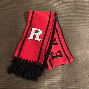 Nike Rutgers Scarlet Knights Red Black Fringed Scarf